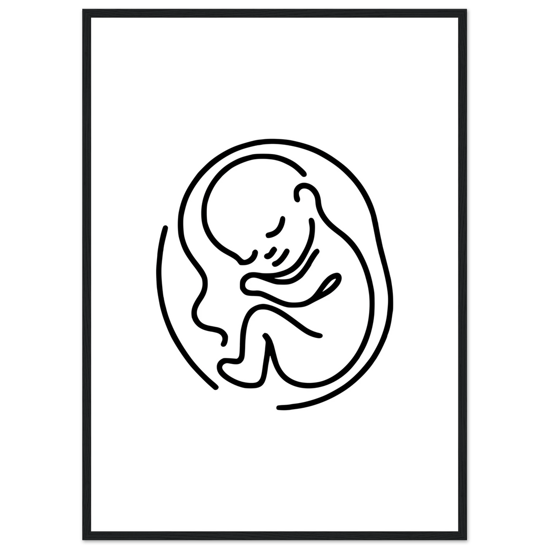 Affiche bébé in utéro | Line Art - MoodElle