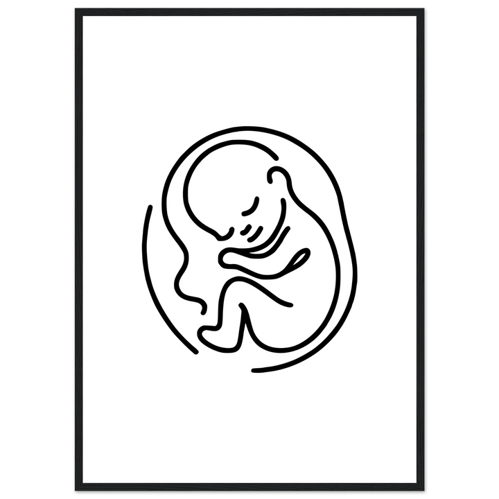 Affiche bébé in utéro | Line Art - MoodElle