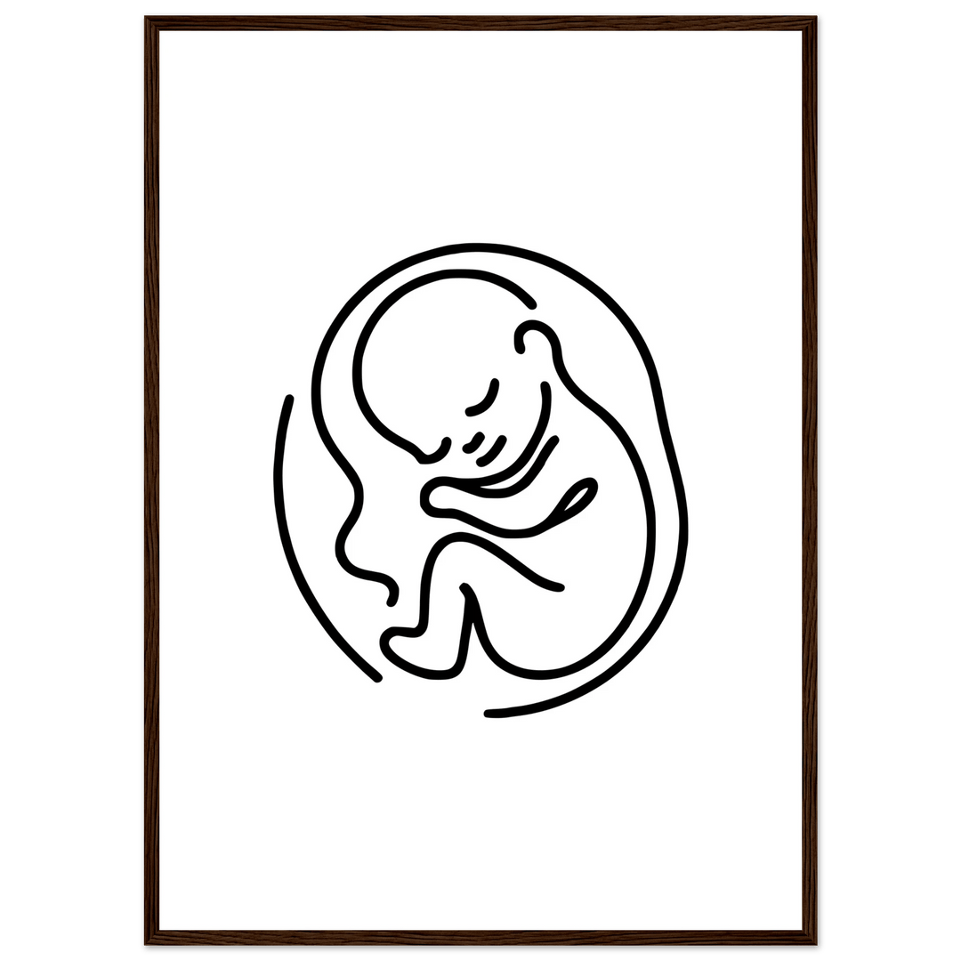 Affiche bébé in utéro | Line Art - MoodElle