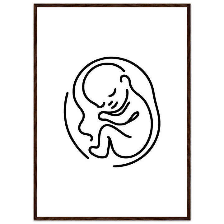Affiche bébé in utéro | Line Art - MoodElle