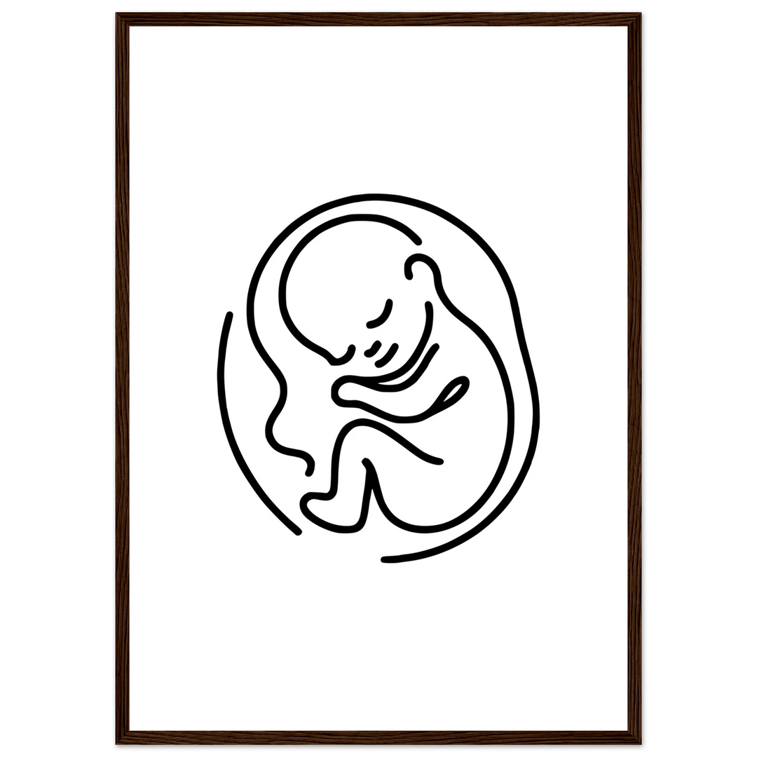 Affiche bébé in utéro | Line Art - MoodElle