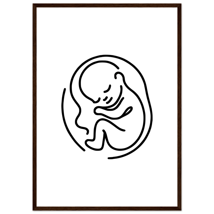 Affiche bébé in utéro | Line Art - MoodElle