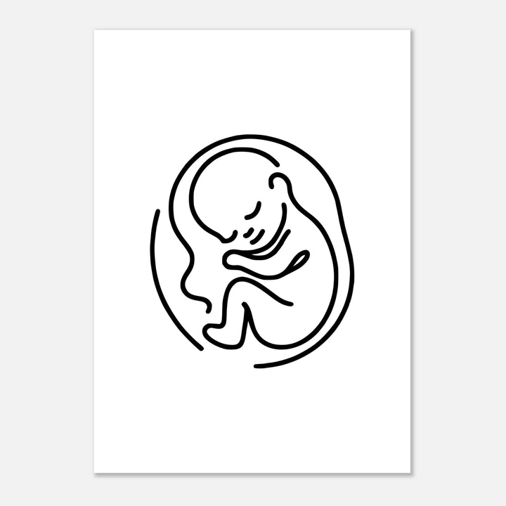 Affiche bébé in utéro | Line Art - MoodElle