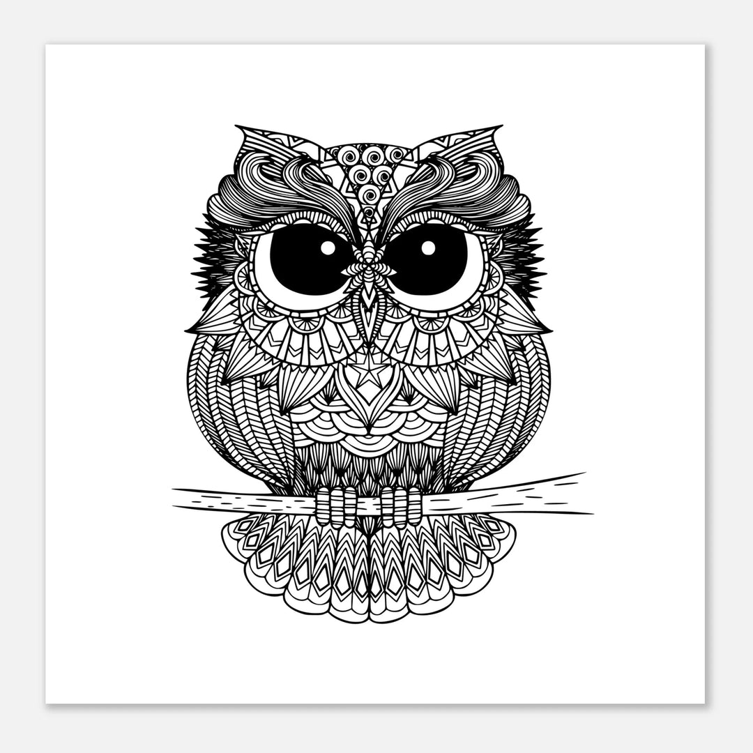 Affiche "chouette" | Mandala - MoodElle