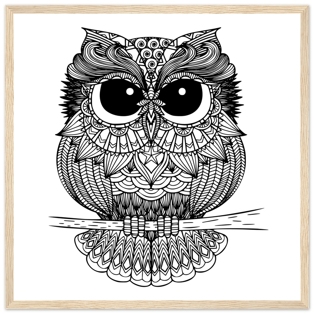 Affiche "chouette" | Mandala - MoodElle