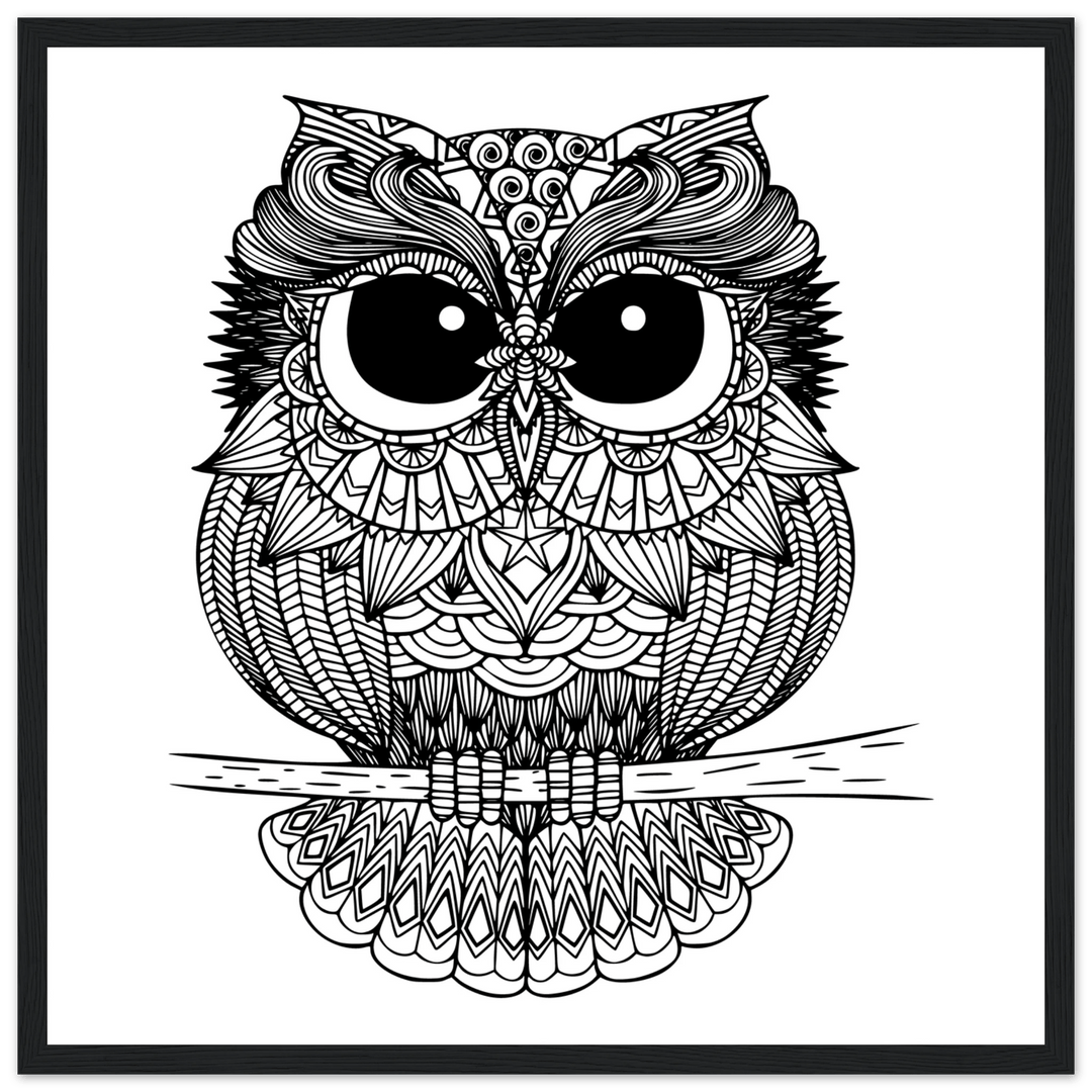 Affiche "chouette" | Mandala - MoodElle