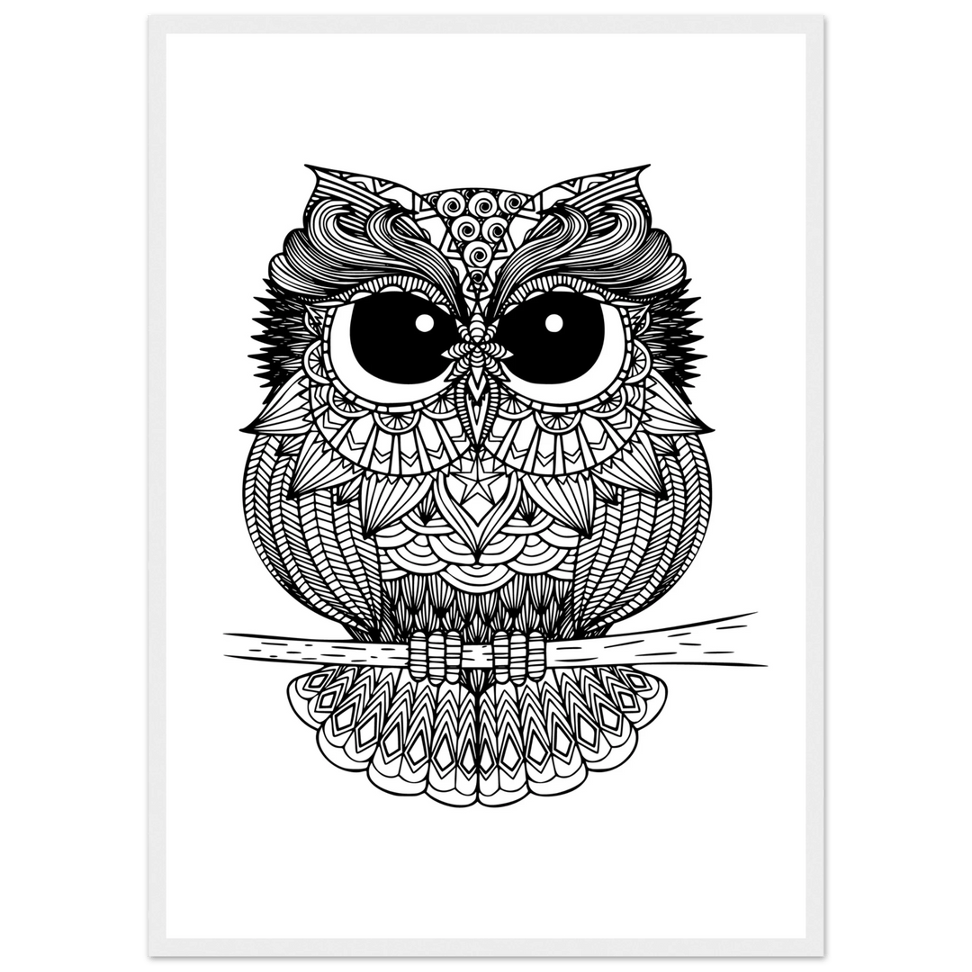 Affiche "chouette" | Mandala - MoodElle