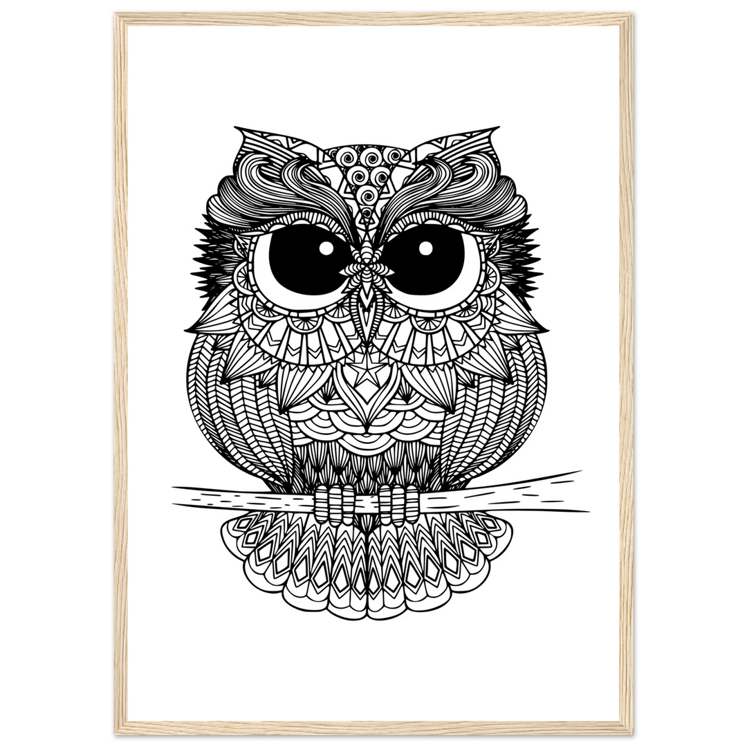 Affiche "chouette" | Mandala - MoodElle