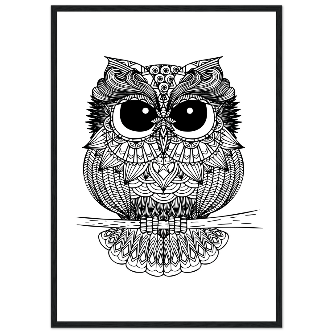 Affiche "chouette" | Mandala - MoodElle