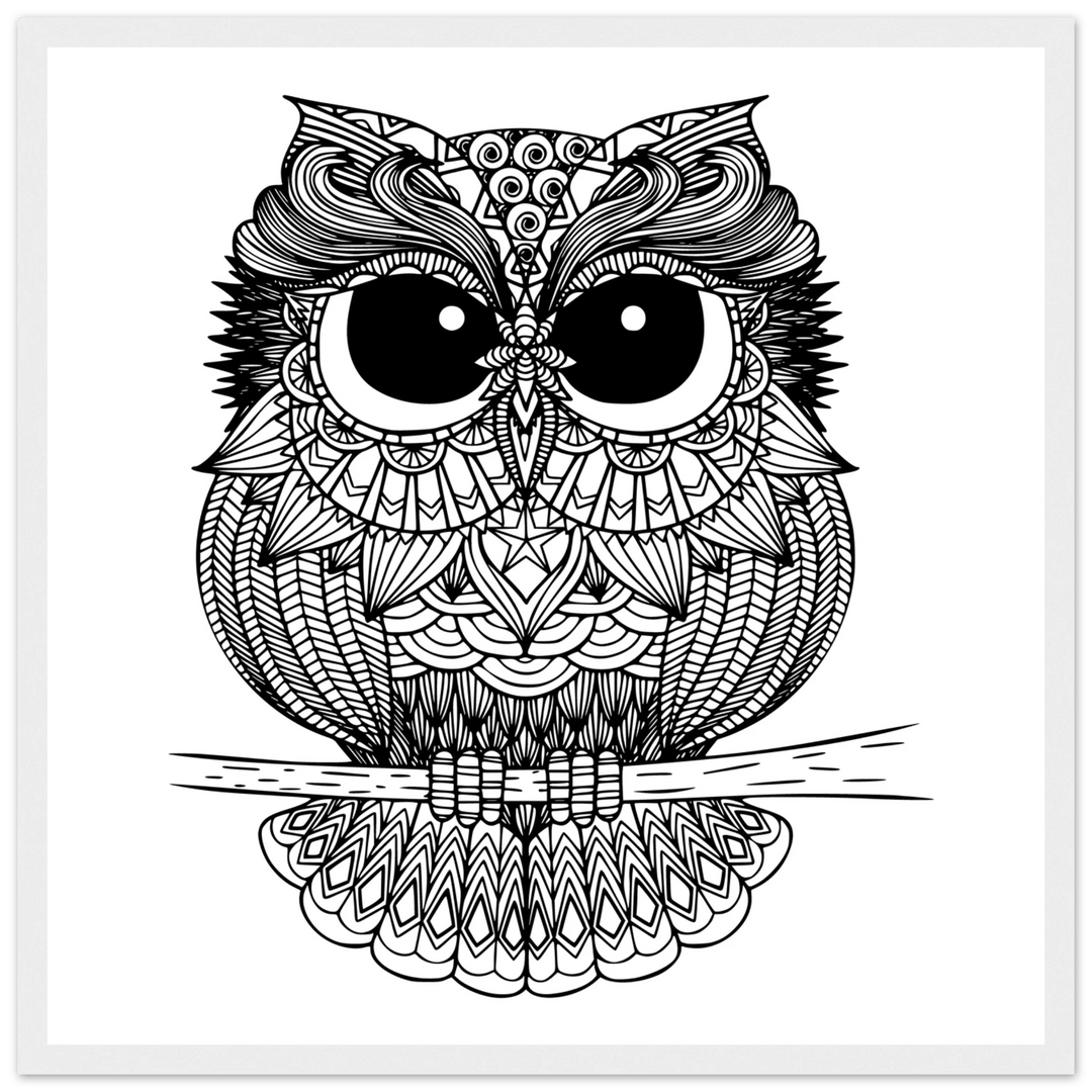 Affiche "chouette" | Mandala - MoodElle