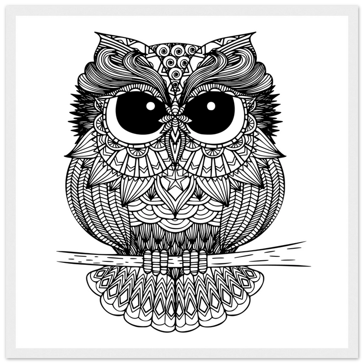 Affiche "chouette" | Mandala - MoodElle