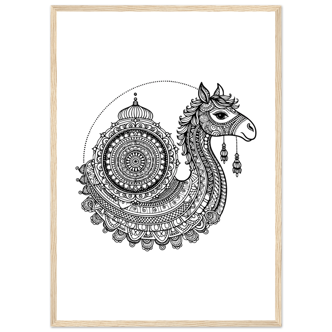 Affiche Dromadaire | Mandala - MoodElle