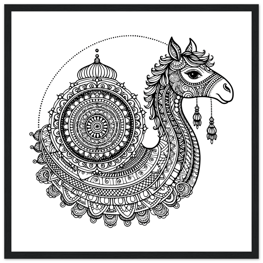 Affiche Dromadaire | Mandala - MoodElle