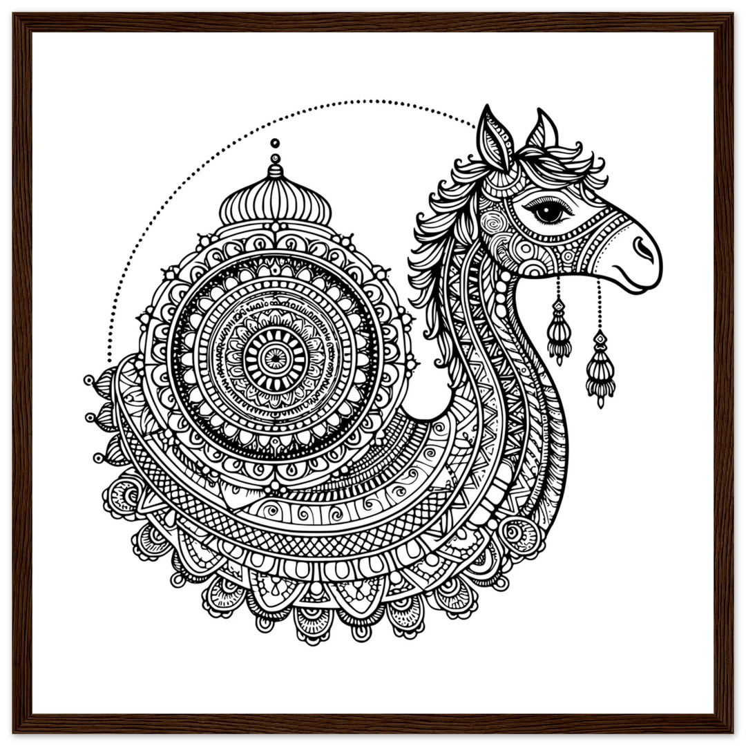 Affiche Dromadaire | Mandala - MoodElle