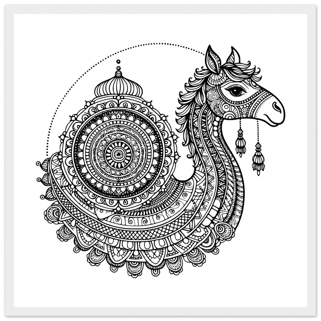Affiche Dromadaire | Mandala - MoodElle
