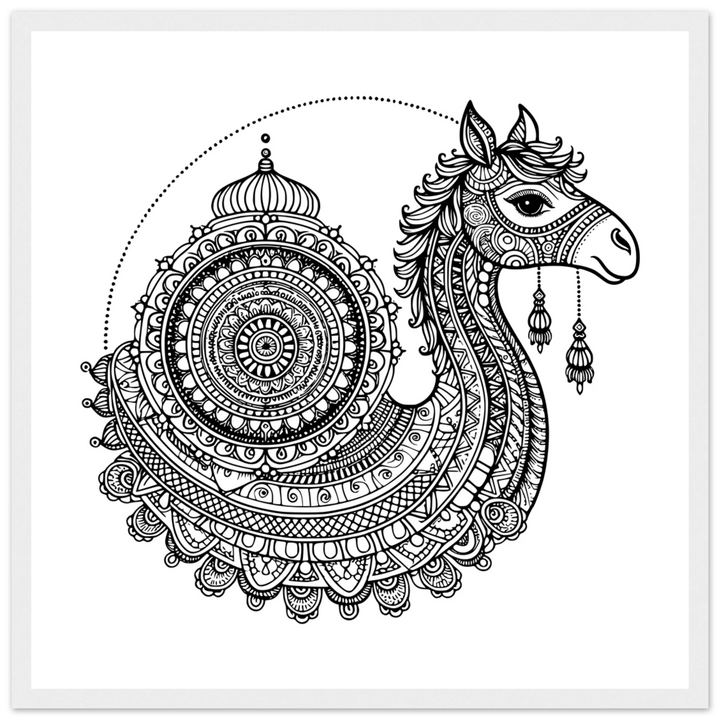 Affiche Dromadaire | Mandala - MoodElle