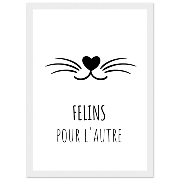 Affiche "Félins pour l'autre" | Tendresse féline - MoodElle