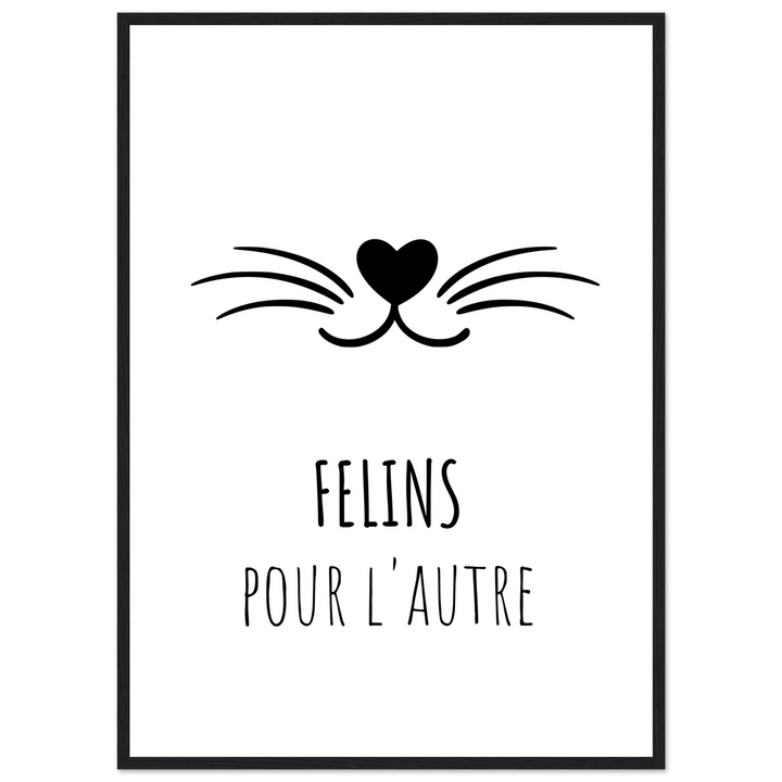 Affiche "Félins pour l'autre" | Tendresse féline - MoodElle