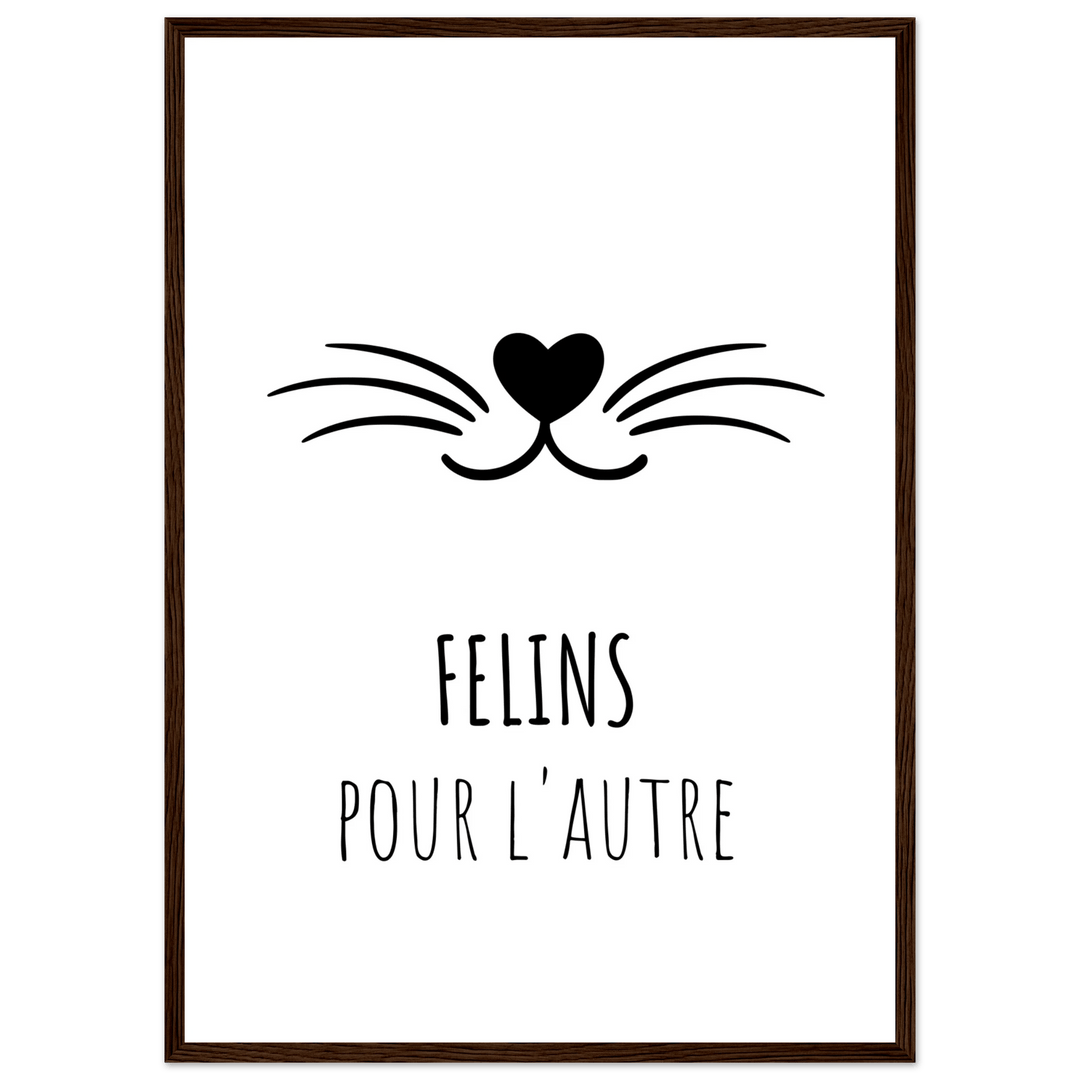 Affiche "Félins pour l'autre" | Tendresse féline - MoodElle