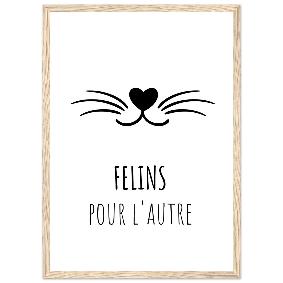 Affiche "Félins pour l'autre" | Tendresse féline - MoodElle