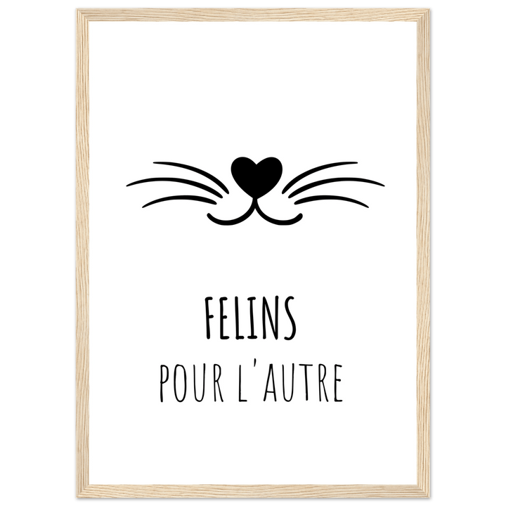 Affiche "Félins pour l'autre" | Tendresse féline - MoodElle