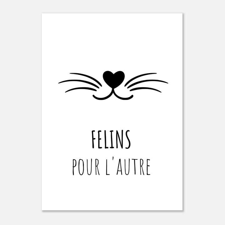 Affiche "Félins pour l'autre" | Tendresse féline - MoodElle