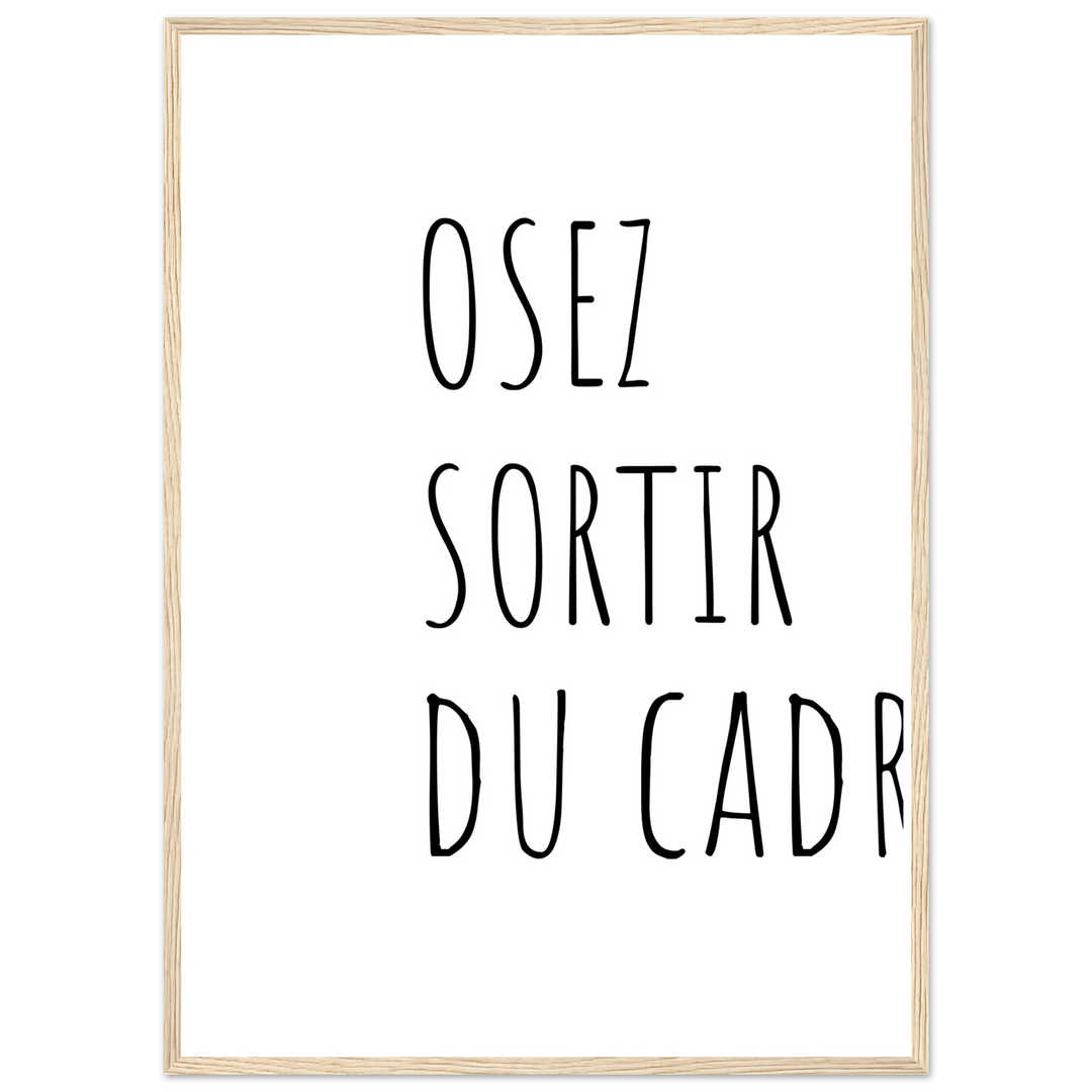 Affiche " Osez sortir du cadre" - MoodElle
