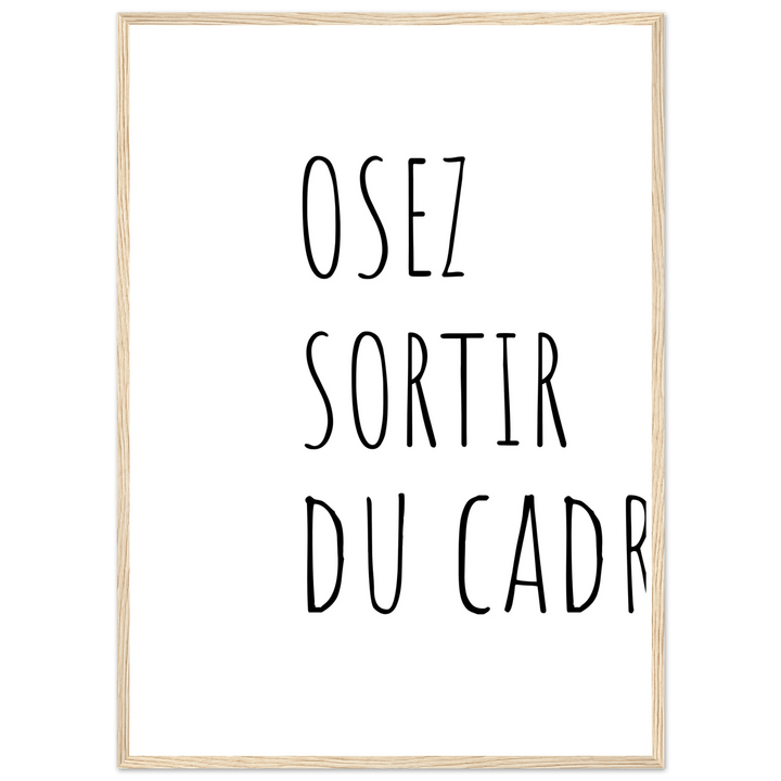 Affiche " Osez sortir du cadre" - MoodElle