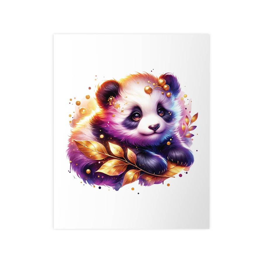 Affiche panda féerique aquarelle – Illustration colorée, art mural magique, décoration murale poétique et lumineuse - MoodElle