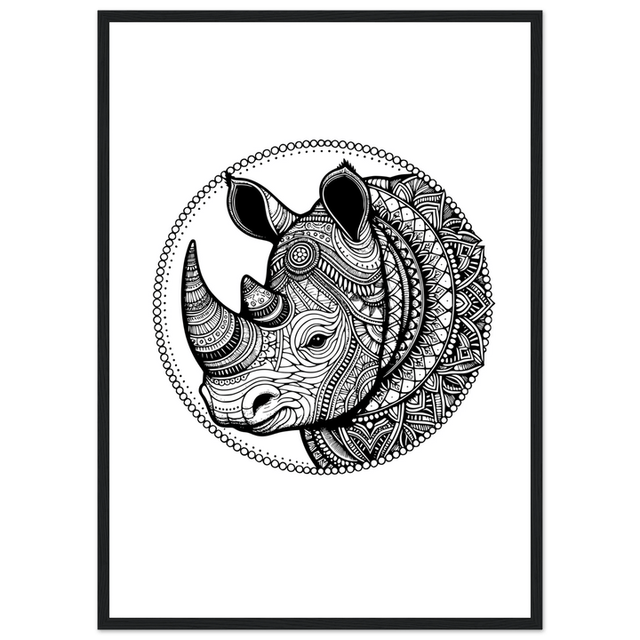 Affiche Rhinocéros | Mandala - MoodElle