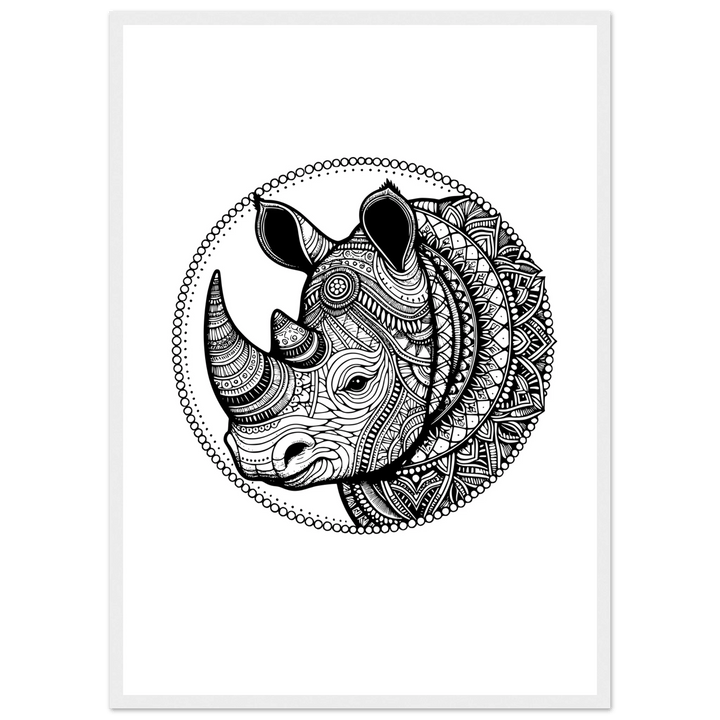 Affiche Rhinocéros | Mandala - MoodElle