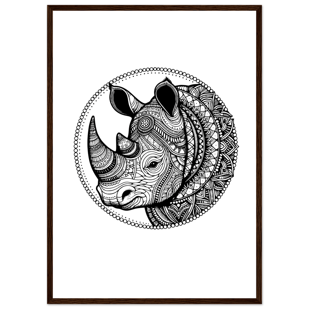 Affiche Rhinocéros | Mandala - MoodElle