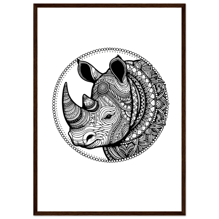 Affiche Rhinocéros | Mandala - MoodElle