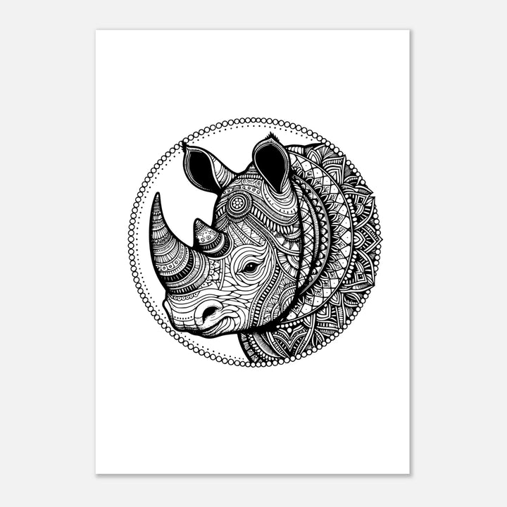 Affiche Rhinocéros | Mandala - MoodElle