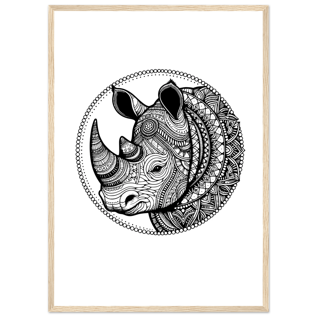 Affiche Rhinocéros | Mandala - MoodElle