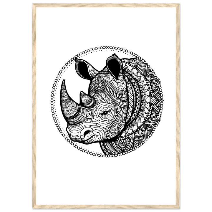 Affiche Rhinocéros | Mandala - MoodElle