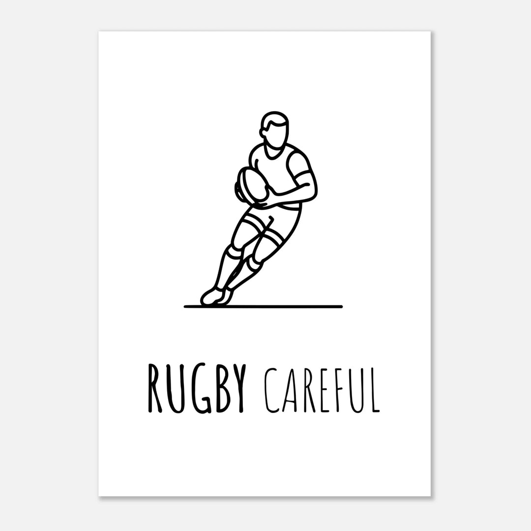 Affiche "Rugby Careful" | Rugby - MoodElle