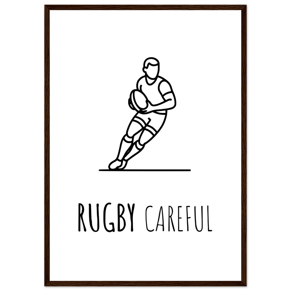 Affiche "Rugby Careful" | Rugby - MoodElle