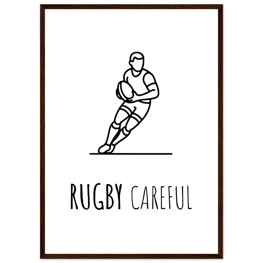 Affiche "Rugby Careful" | Rugby - MoodElle