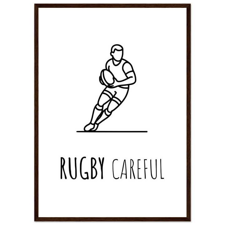 Affiche "Rugby Careful" | Rugby - MoodElle