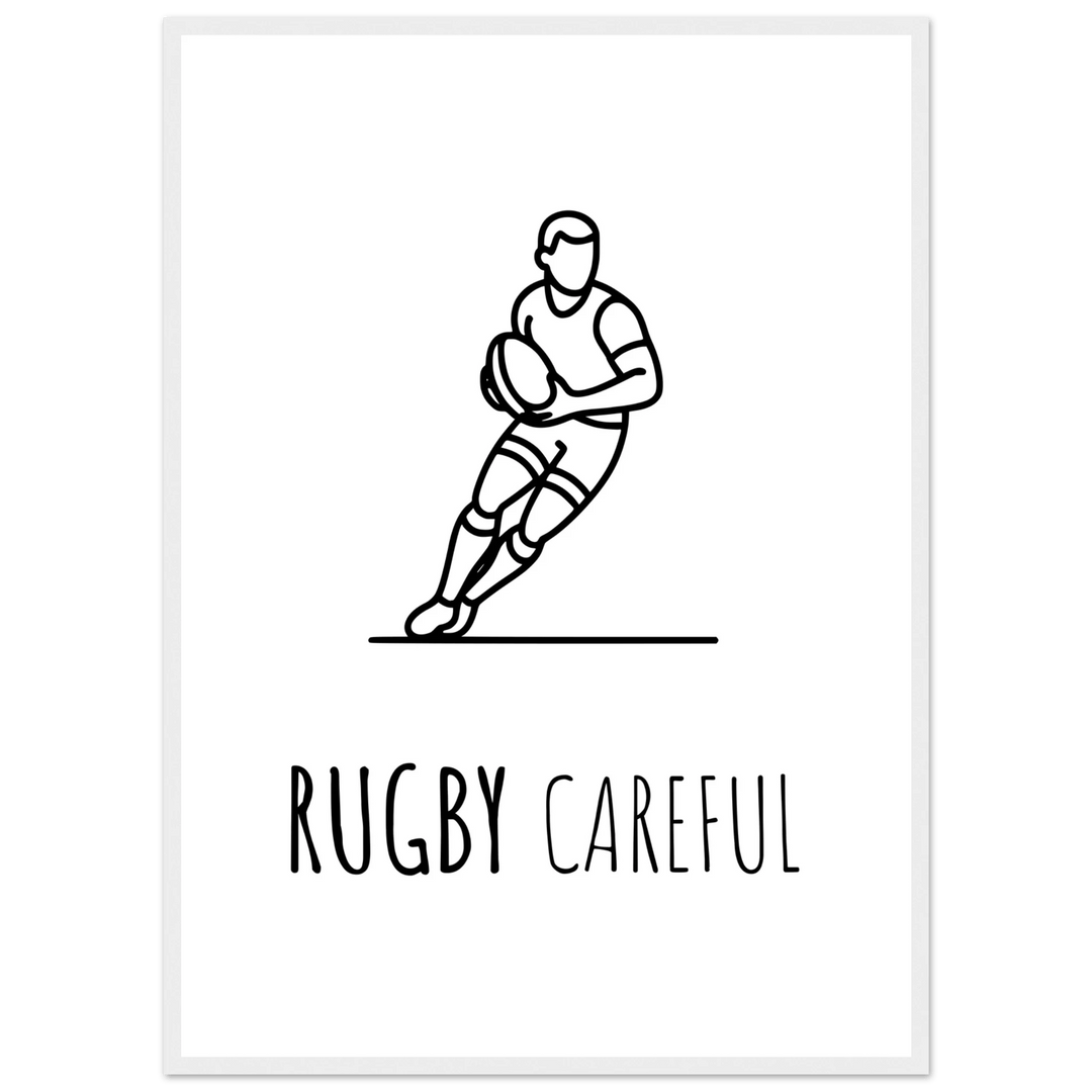 Affiche "Rugby Careful" | Rugby - MoodElle