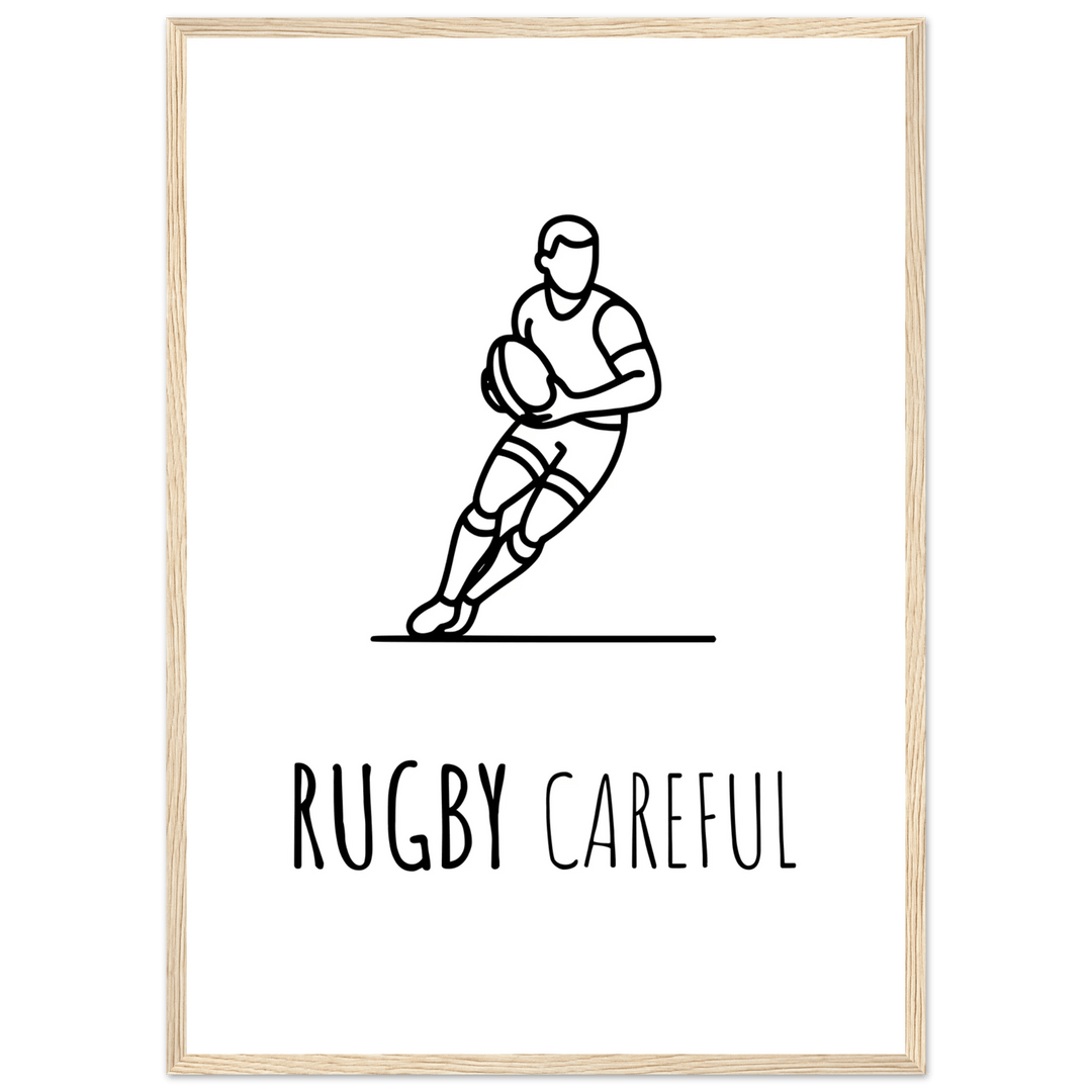 Affiche "Rugby Careful" | Rugby - MoodElle