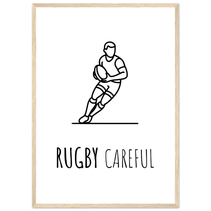 Affiche "Rugby Careful" | Rugby - MoodElle