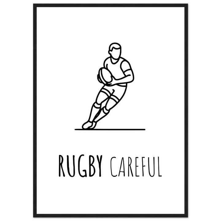 Affiche "Rugby Careful" | Rugby - MoodElle