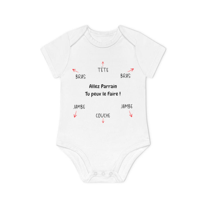 Body bébé humour – “Allez Parrain tu peux le faire !” – idée cadeau naissance originale - MoodElle