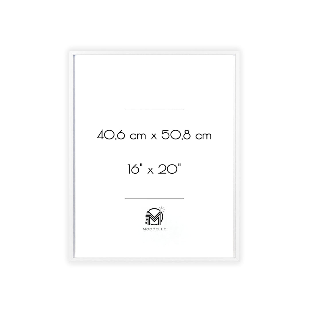 Cadre 16'x20' - blanc – 40.6 x 50.8 cm - cadre mural ou à poser - MoodElle