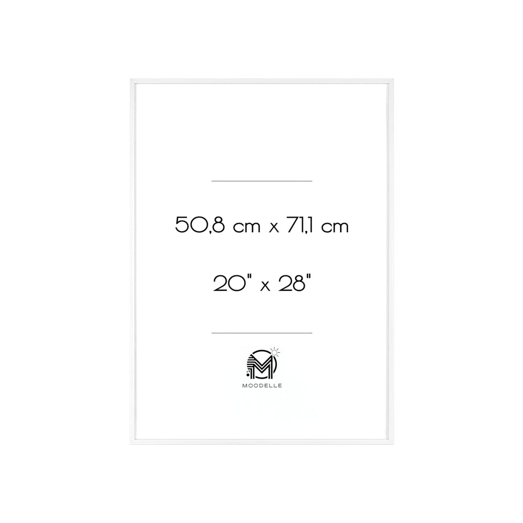 Cadre 20'x28' - blanc – 50.8 x 71.1 cm - cadre mural ou à poser - MoodElle
