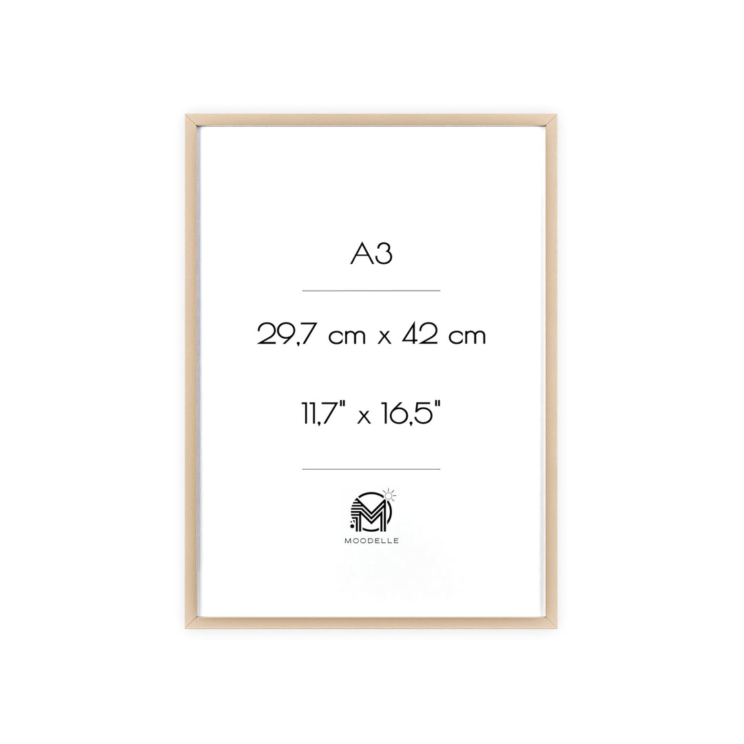 Cadre A3 - bois – 29.7 x 42 cm - cadre mural ou à poser - MoodElle