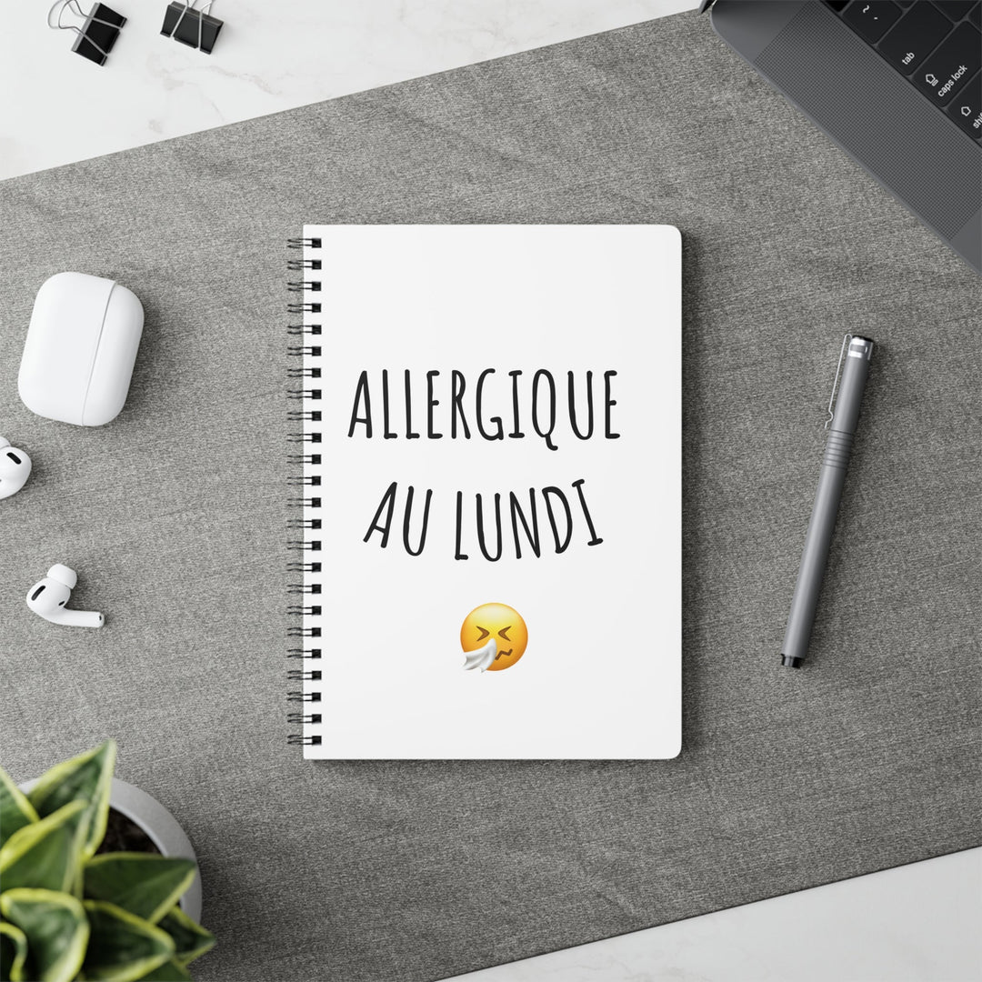 Carnet "Allergique au lundi" – Cahier à Spirales pour Esprits Fatigués et Créatifs - MoodElle