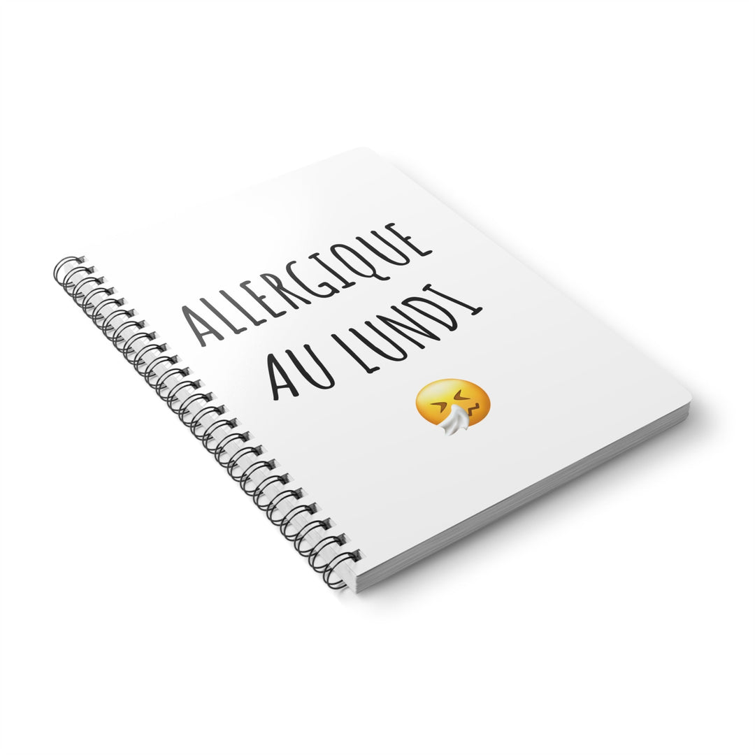 Carnet "Allergique au lundi" – Cahier à Spirales pour Esprits Fatigués et Créatifs - MoodElle